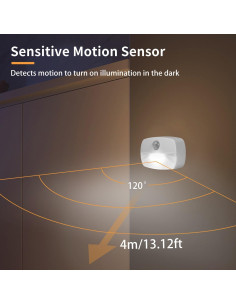 Luz Nocturna LED ZISUYU con Sensor de Movimiento 6 Paquete 2