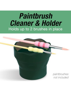 Vaso de Agua Plegable Faber-Castell Clic & Go Verde Oscuro 350ml 2