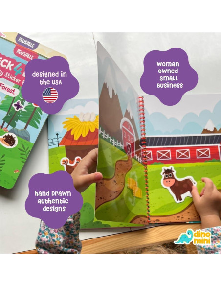 Stick4Ever Libro de Stickers de Gelatina DINO MINI - 50 Piezas