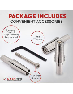 Juego de 3 Mandriles de Anillo Expandible MaxoPro 4-14 2