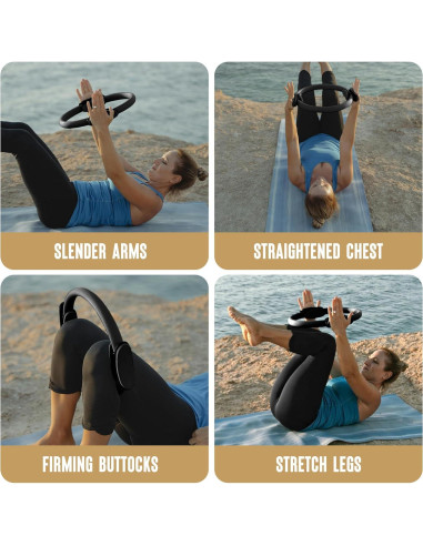 Círculo de Pilates Lankerdoo 37.9 cm con Mangos Acolchados