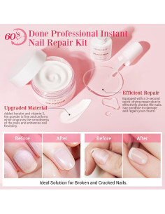 Kit de Reparación de Uñas AZUREBEAUTY - Polvo 28g, Pegamento 10ml 2