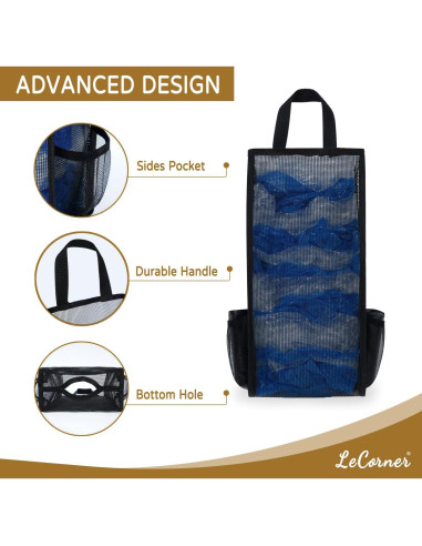 Soporte para Bolsas de Plástico LeCorner 20x10x40 cm Gran Capacidad