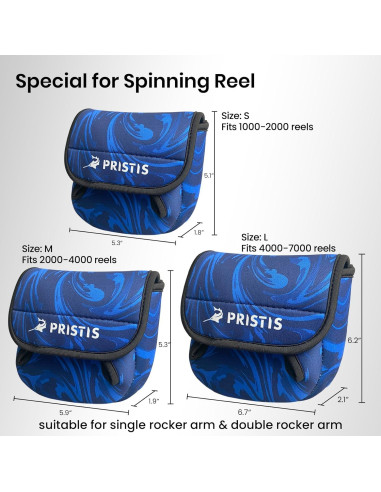 Funda para Carrete de Spinning Pristis S 1000-2000 Neopreno