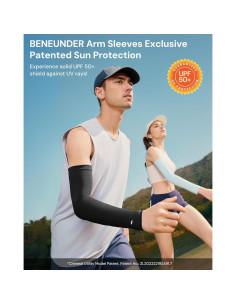 Manguitos Beneunder UPF 50+ Compresión Unisex Protección UV 2