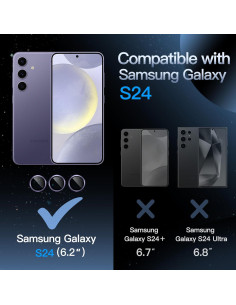 Protector de Lente de Cámara JETech para Samsung Galaxy S24 9H 2