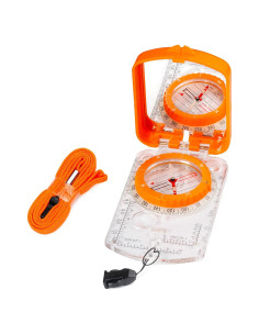 Brújula de Boy Scout TurnOnSport con Espejo y Declinación Ajustable
