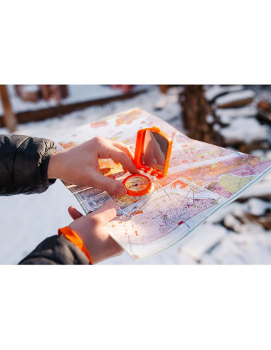 Brújula de Boy Scout TurnOnSport con Espejo y Declinación Ajustable