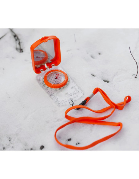 Brújula de Boy Scout TurnOnSport con Espejo y Declinación Ajustable
