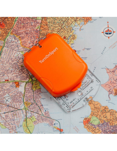 Brújula de Boy Scout TurnOnSport con Espejo y Declinación Ajustable