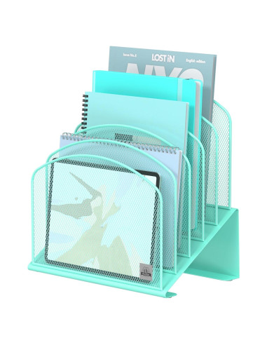 Organizador de Archivos de Escritorio Delifox 5 Secciones Metal