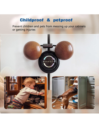 5 Cerraduras de Gabinete a Prueba de Bebés HORUCE - Negro