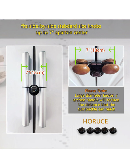 5 Cerraduras de Gabinete a Prueba de Bebés HORUCE - Negro