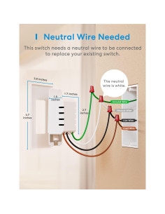 Interruptor Regulador Inteligente Meross MSS560 WiFi 2.4GHz 2