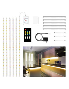 Luces LED Bajo Gabinete DAYBETTER 6 PCS Regulables 2700K-6500K