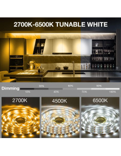 Luces LED Bajo Gabinete DAYBETTER 6 PCS Regulables 2700K-6500K 2