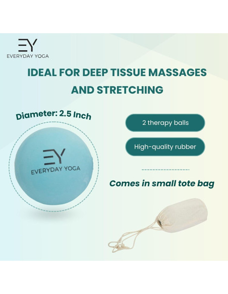 Bola de Masaje Terapéutica Yoga Diario Aqua 6.35cm Set de 2