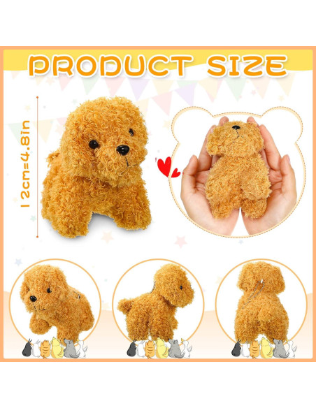 9 Mini Cachorros de Peluche Sumind 10 cm Suaves para Fiesta