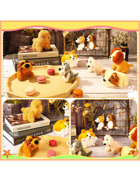 9 Mini Cachorros de Peluche Sumind 10 cm Suaves para Fiesta