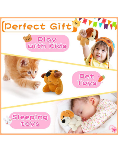 9 Mini Cachorros de Peluche Sumind 10 cm Suaves para Fiesta