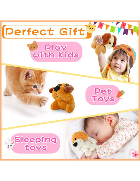 9 Mini Cachorros de Peluche Sumind 10 cm Suaves para Fiesta