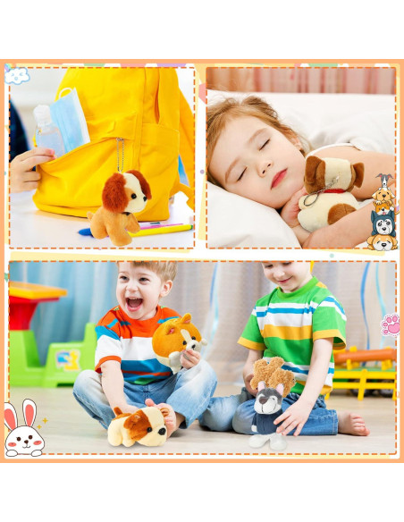 9 Mini Cachorros de Peluche Sumind 10 cm Suaves para Fiesta
