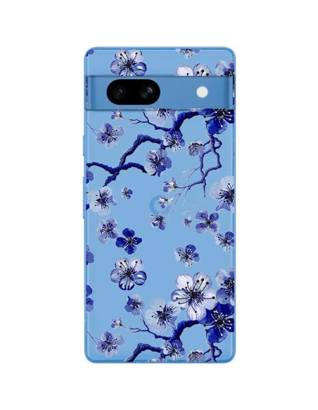 Funda Blingy's para Google Pixel 8a - Diseño Floral Transparente 6.1"
