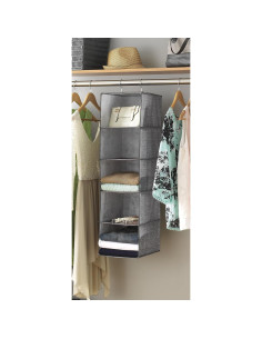 Estante Colgante Whitmor 5 Secciones Gris 27.3x25.4x88.9 cm 2