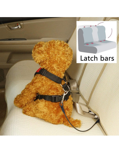 Cinturón de Seguridad para Perros Timwaygo 60 cm Doble Clip