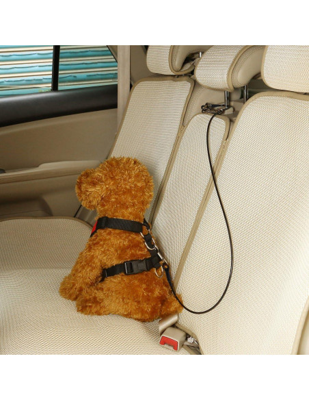 Cinturón de Seguridad para Perros Timwaygo 60 cm Doble Clip