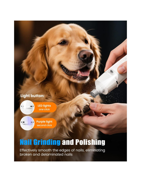 Kit Cortapelos 4-en-1 Cupofpet Verde con Luz LED y Bajo Ruido