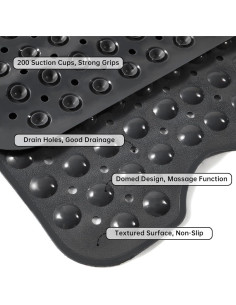 Alfombrilla de Baño Antideslizante TreeBud 99x41cm Negra 2