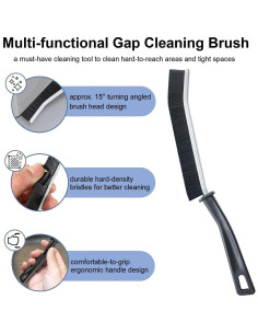 Cepillos de Limpieza KAMISAFE 2 Pcs Cerdas Duras para Grietas 2