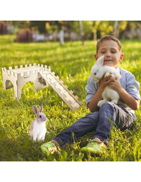 Castillo de Madera Grande Hamiledyi para Conejos y Hámsters