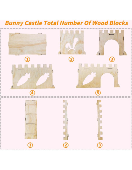 Castillo de Madera Grande Hamiledyi para Conejos y Hámsters