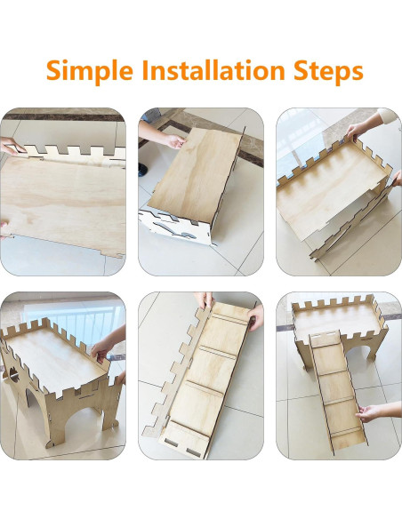 Castillo de Madera Grande Hamiledyi para Conejos y Hámsters