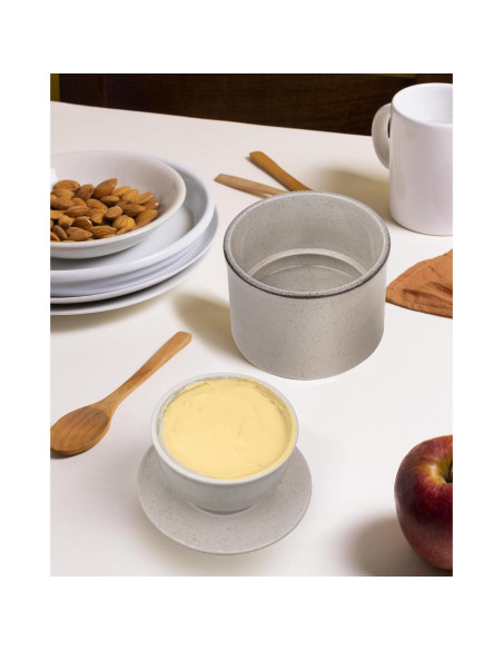 Tazón de Mantequilla Francés KilnGPT Gris 125g Cerámica