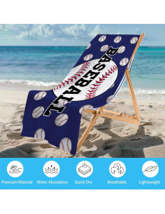 Toalla de Playa WZOMT Microfibra 80x130 cm Secado Rápido 2