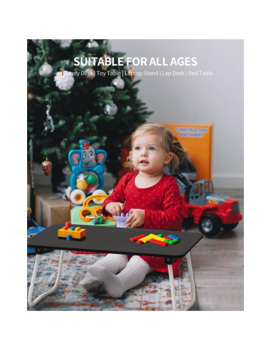 Mesa de Laptop Plegable FISYOD Negra 32x52 cm