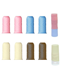 Cubiertas de Botellas de Silicona 8 Piezas para Viaje - Loción, Champú, Protector Solar