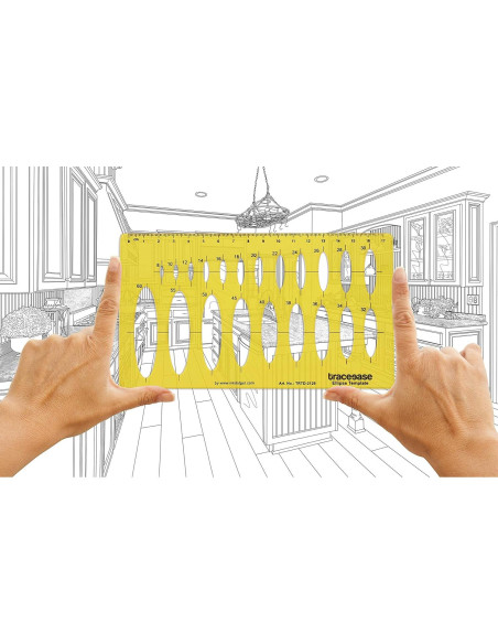 Plantilla de Dibujo de Elipse Traceease 21 Formas 18.2x10.3cm Plantilla de Dibujo de Elipse Traceease 21 Formas 18.2x10.3cm