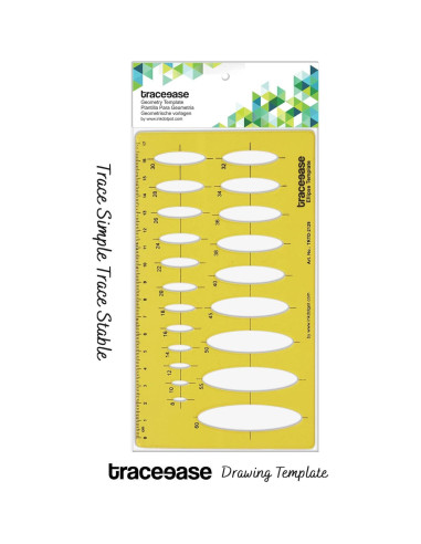 Plantilla de Dibujo de Elipse Traceease 21 Formas 18.2x10.3cm