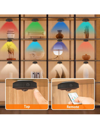 Luces LED Puck Zeadio con Control Remoto - Paquete de 3