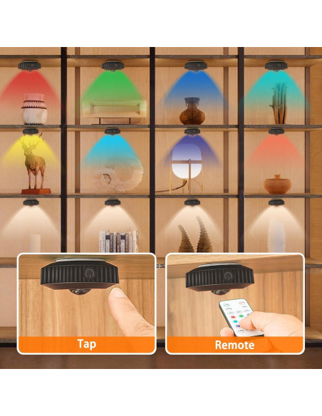 Luces LED Puck Zeadio con Control Remoto - Paquete de 3 Luces LED Puck Zeadio con Control Remoto - Paquete de 3