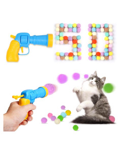 Juguete Interactivo para Gatos TEAWOO con 50 Bolas y Lanzador