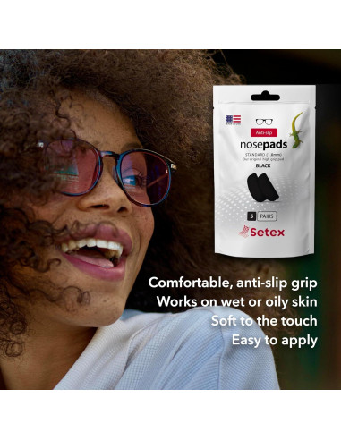 Almohadillas Antideslizantes Setex Gecko Grip 1mm - 5 Pares Negros