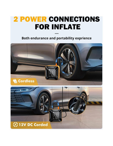 Compresor de Aire Portátil Auxbeam Inflador Neumáticos 150 PSI