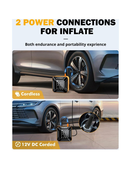 Compresor de Aire Portátil Auxbeam Inflador Neumáticos 150 PSI