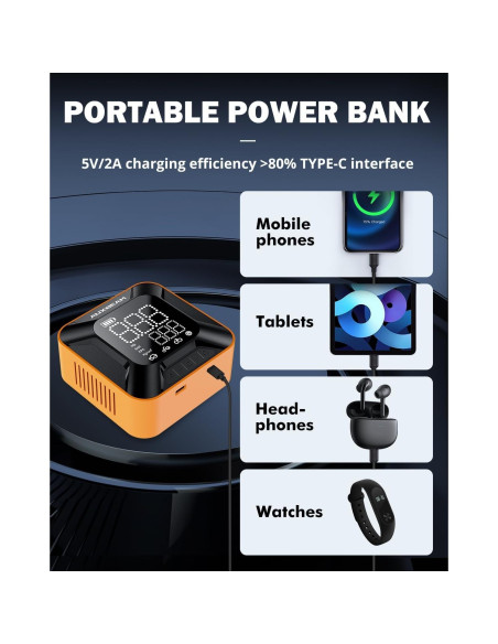 Compresor de Aire Portátil Auxbeam Inflador Neumáticos 150 PSI