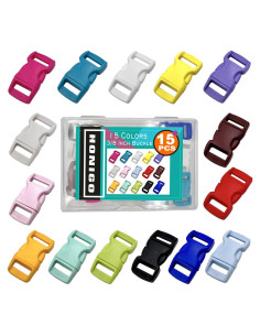 15 Hebillas Curvadas de Plástico Honigo 10mm Multicolor